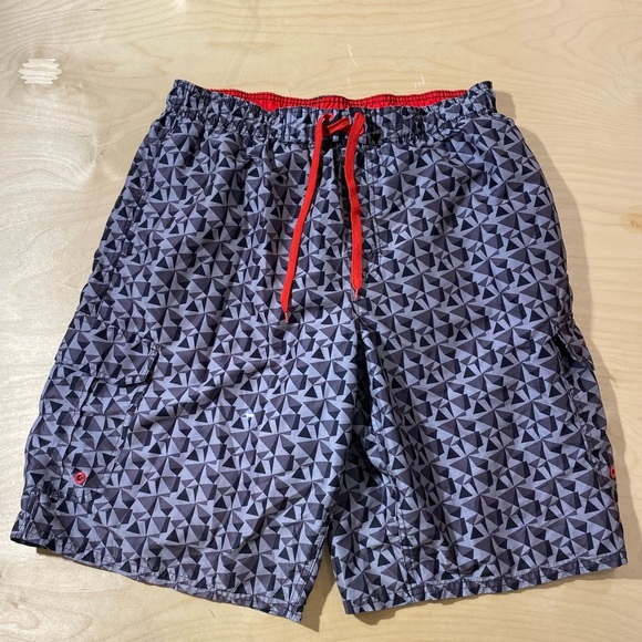 Beverly Hills Polo Club Geometric Patterned Swim Shorts XL (KC) - Picture 4 of 9